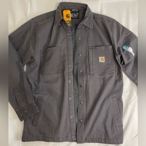 NEW W/Tags Carhartt - Canvas - Fleece-Lined Rugged-Flex Snap-Front